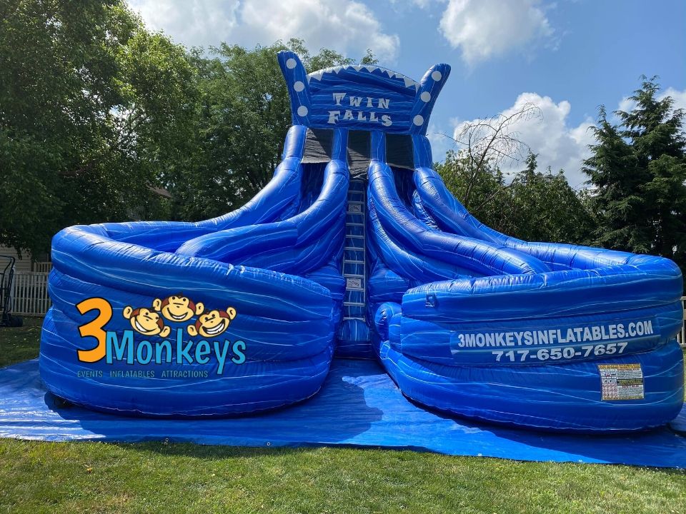Twin Falls 22ft Curved Water Slide Rental